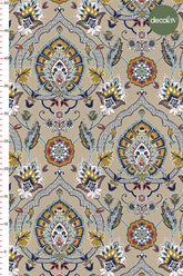 Topkapi Motif Patterned Digital Printed Fabric